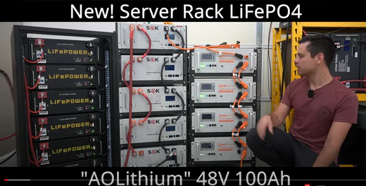 New! 48V 5.12kWh AOlithium Server Rack LiFePO4 Battery