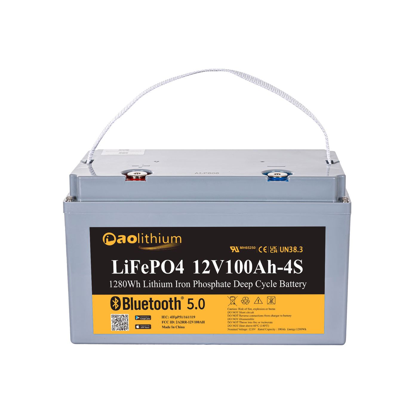 12V 100Ah Lithium Battery High & Low Temp Protection, Lithium RV/Golf  Cart/Marine Batteries, LiFePO4 Battery UL Listed Cell
